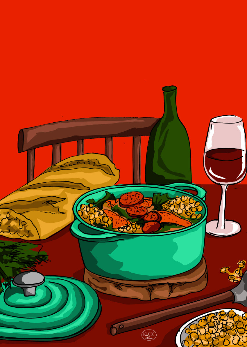 08 | Un bon repas, du vin et du pain